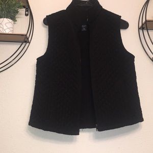 black quilted vest